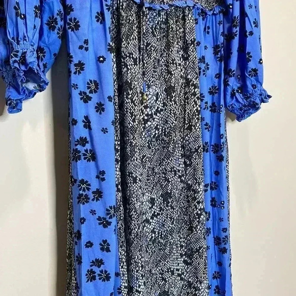 Free People Blue Tiger Lily Long Sleeve Maxi Dress - Picture 8 of 13